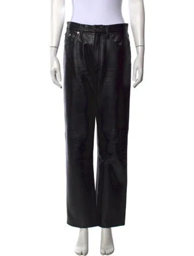 Pre-owned Agolde Straight Leg Pants In Black