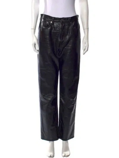 Pre-owned Agolde Straight Leg Pants In Black