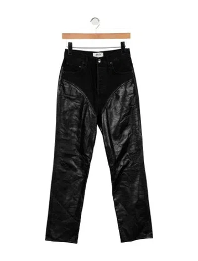 Pre-owned Agolde Straight Leg Pants In Black