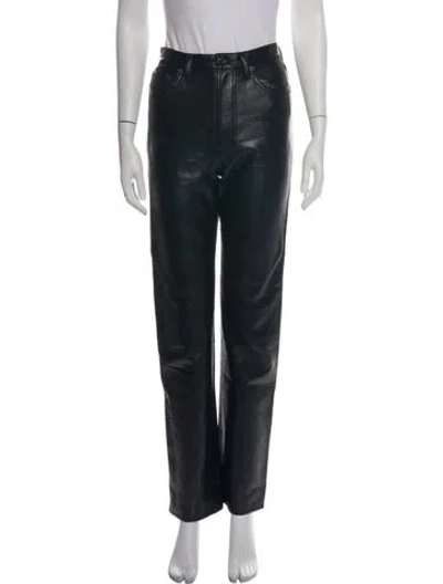 Pre-owned Agolde Straight Leg Pants In Black