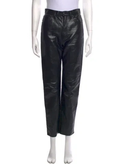 Pre-owned Agolde Straight Leg Pants In Black