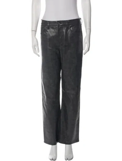 Pre-owned Agolde Straight Leg Pants In Black