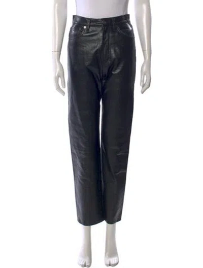 Pre-owned Agolde Straight Leg Pants In Black
