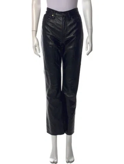Pre-owned Agolde Straight Leg Pants In Black