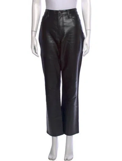 Pre-owned Agolde Straight Leg Pants In Black