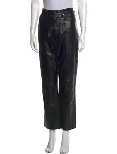 Pre-owned Agolde Straight Leg Pants In Black