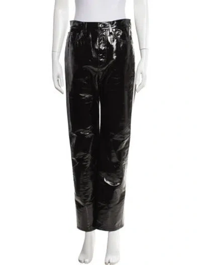 Pre-owned Agolde Straight Leg Pants In Black
