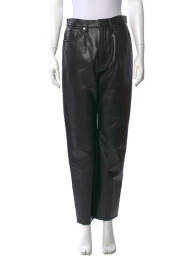 Pre-owned Agolde Straight Leg Pants In Black