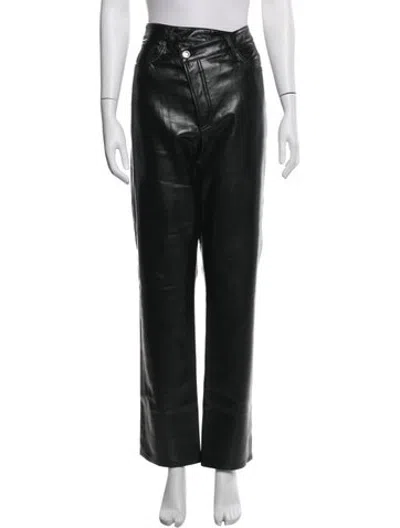 Pre-owned Agolde Straight Leg Pants In Black
