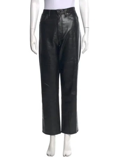 Pre-owned Agolde Straight Leg Pants In Black