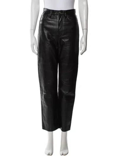 Pre-owned Agolde Straight Leg Pants In Black