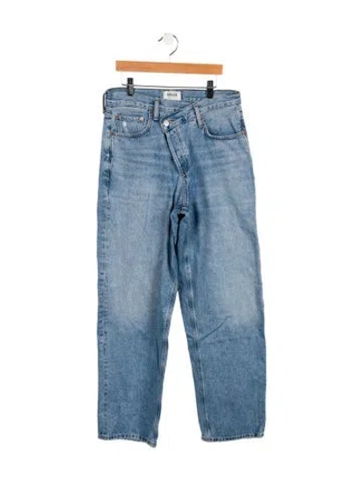 Pre-owned Agolde Straight Leg Pants In Blue