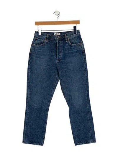 Pre-owned Agolde Straight Leg Pants In Blue