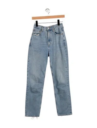 Pre-owned Agolde Straight Leg Pants In Blue