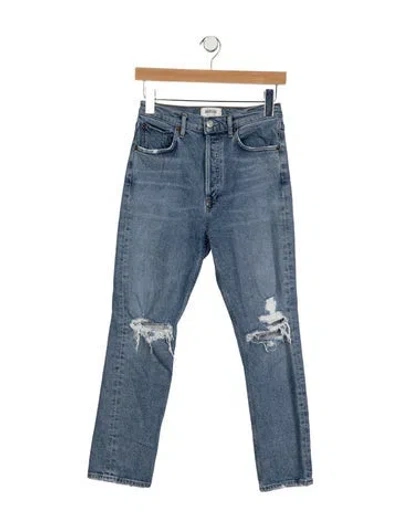 Pre-owned Agolde Straight Leg Pants In Blue