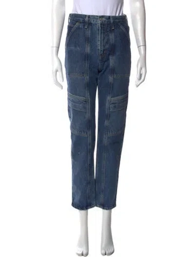 Pre-owned Agolde Straight Leg Pants In Blue