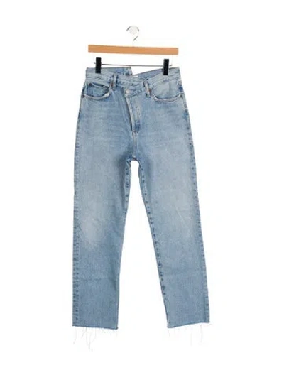 Pre-owned Agolde Straight Leg Pants In Blue