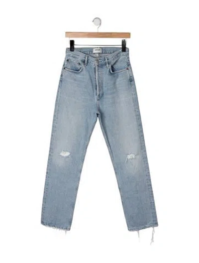 Pre-owned Agolde Straight Leg Pants In Blue