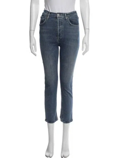 Pre-owned Agolde Straight Leg Pants In Blue