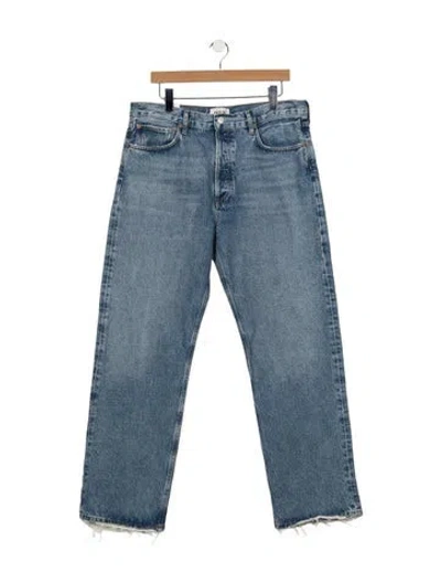 Pre-owned Agolde Straight Leg Pants In Blue