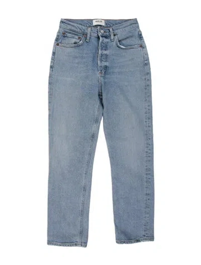 Pre-owned Agolde Straight Leg Pants In Blue