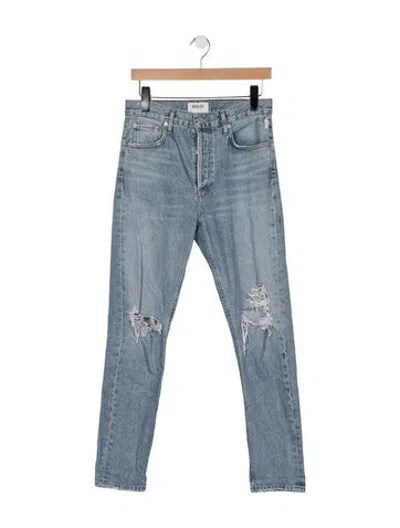 Pre-owned Agolde Straight Leg Pants In Blue