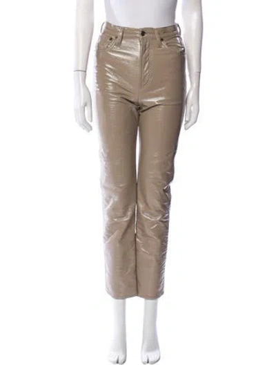 Pre-owned Agolde Straight Leg Pants In Brown