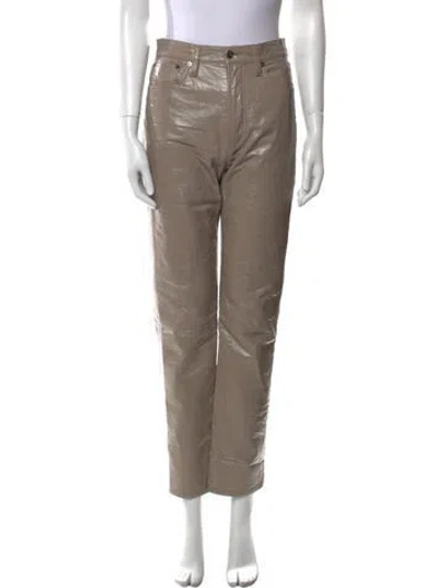Pre-owned Agolde Straight Leg Pants In Brown