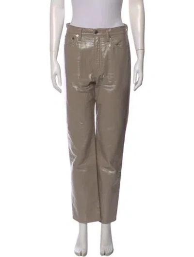 Pre-owned Agolde Straight Leg Pants In Brown