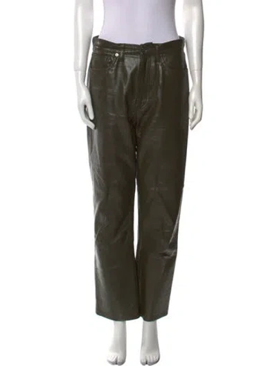 Pre-owned Agolde Straight Leg Pants In Brown
