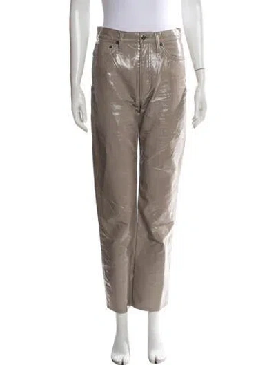 Pre-owned Agolde Straight Leg Pants In Brown