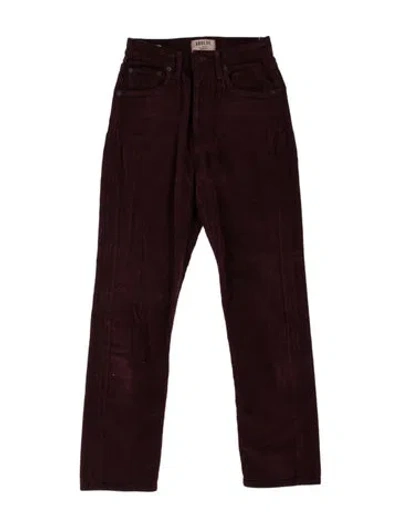 Pre-owned Agolde Straight Leg Pants In Burgundy