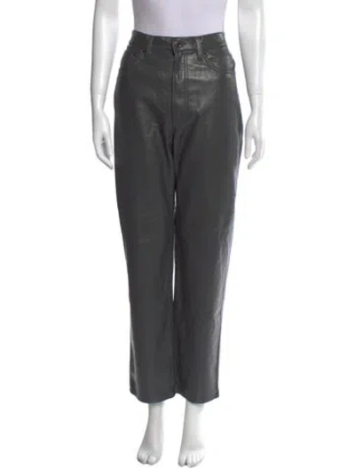 Pre-owned Agolde Straight Leg Pants In Gray