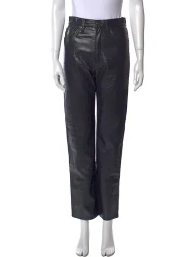 Pre-owned Agolde Straight Leg Pants In Gray