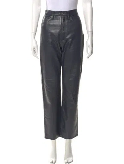 Pre-owned Agolde Straight Leg Pants In Gray