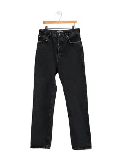 Pre-owned Agolde Straight Leg Pants In Gray
