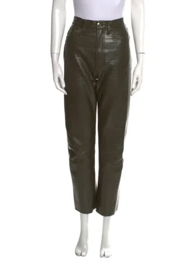 Pre-owned Agolde Straight Leg Pants In Green