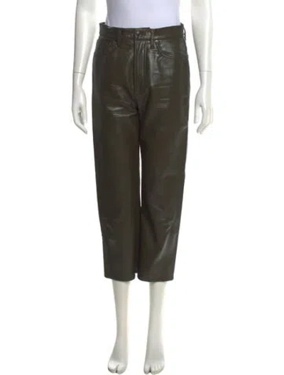 Pre-owned Agolde Straight Leg Pants In Green