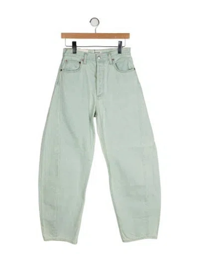 Pre-owned Agolde Straight Leg Pants In Green