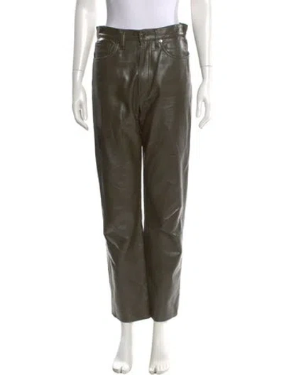 Pre-owned Agolde Straight Leg Pants In Green