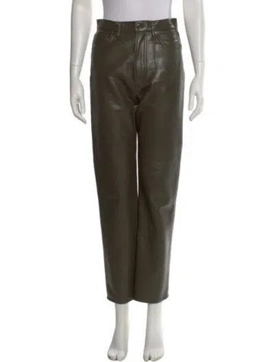 Pre-owned Agolde Straight Leg Pants In Green