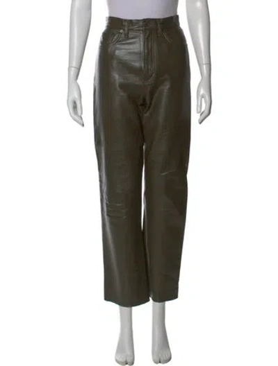 Pre-owned Agolde Straight Leg Pants In Green