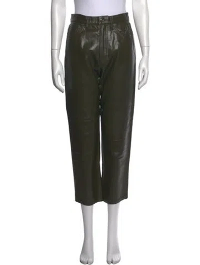 Pre-owned Agolde Straight Leg Pants In Green