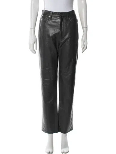 Pre-owned Agolde Straight Leg Pants In Grey