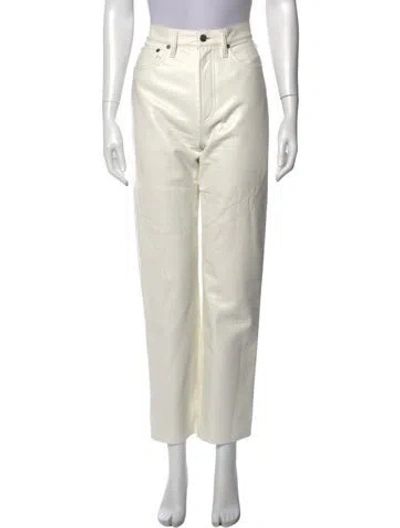 Pre-owned Agolde Straight Leg Pants In Neutral