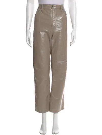 Pre-owned Agolde Straight Leg Pants In Neutral