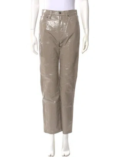 Pre-owned Agolde Straight Leg Pants In Neutral