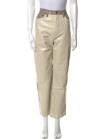 Pre-owned Agolde Straight Leg Pants In Neutral