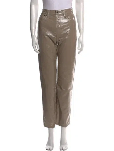Pre-owned Agolde Straight Leg Pants In Neutral