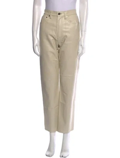 Pre-owned Agolde Straight Leg Pants In Neutral